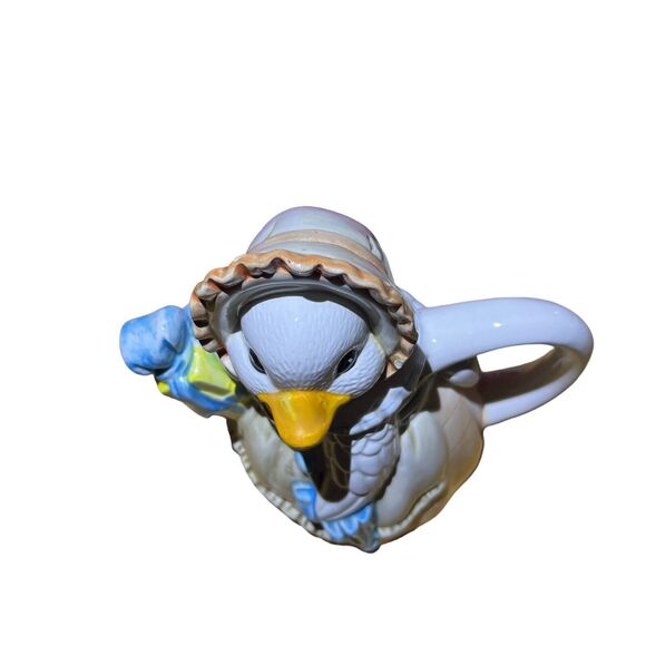 Vintage Heritage Mint Figural Ceramic Lady Mama Duck Teapot Decor Only 7x7.5‎ in - Picture 7 of 11